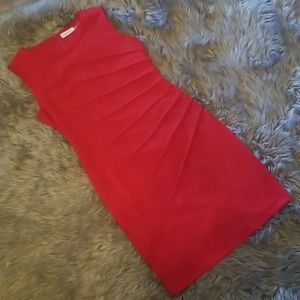 Calvin Klein red midi dress